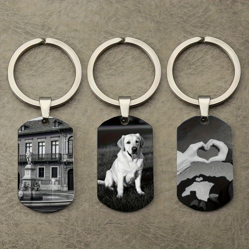 Pet Portrait Custom - Personalizowany brelok do kluczy ze zdjęciem,