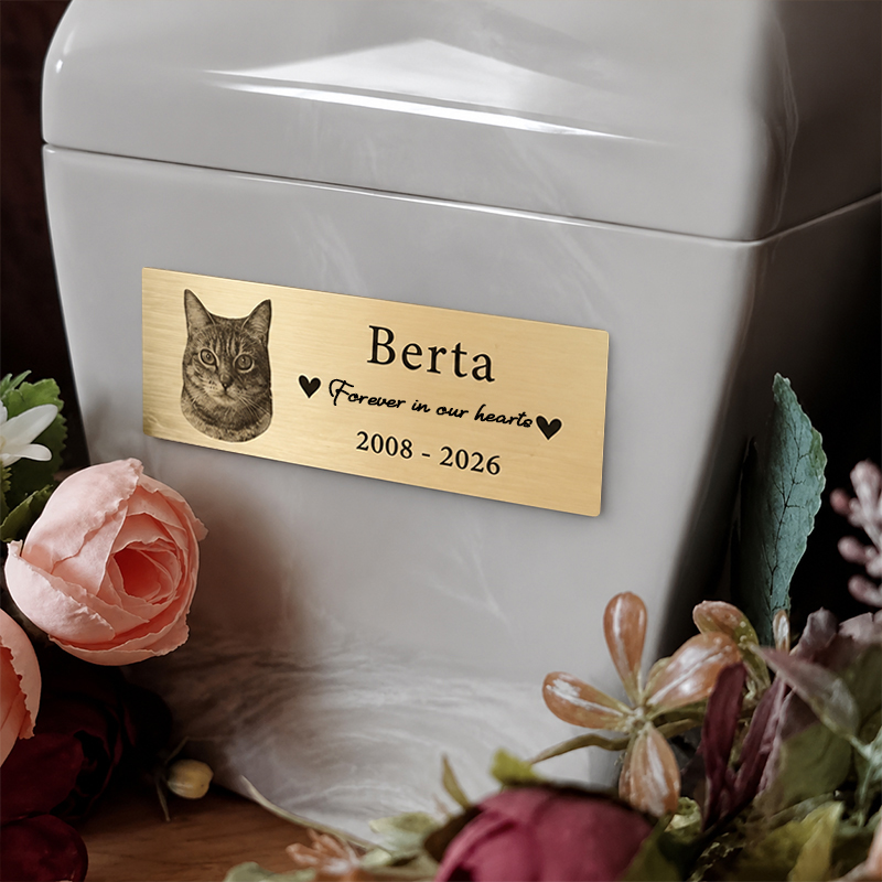 Pet Portrait Custom - Personalizowana tabliczka ze stali nierdzewnej z
