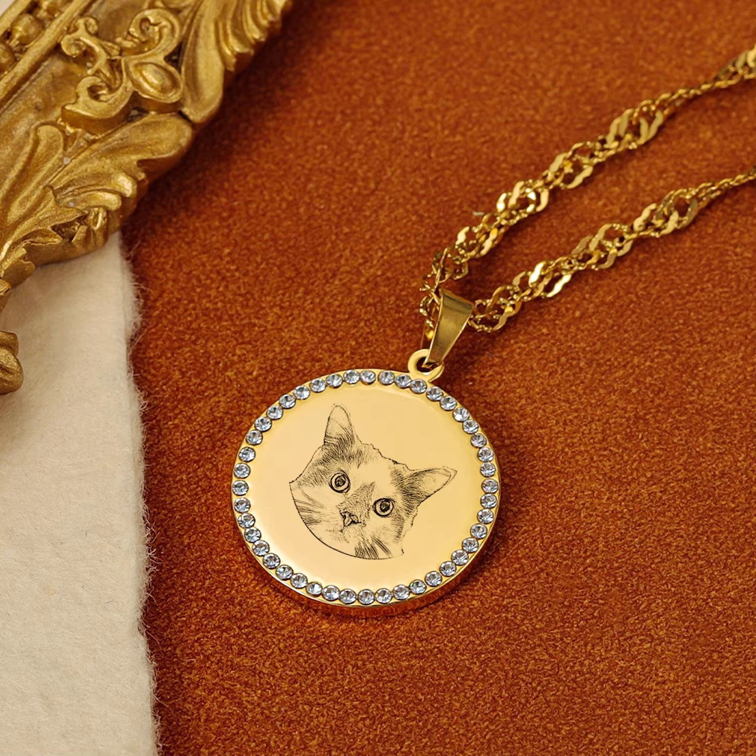 Naszyjnik z okrągłą zawieszką  – Pet Portrait Custom recenzja i cena